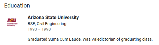 linkedin valedictorian civil engineer